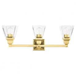 Mission 3 Light Polished Brass Vanity Sconce by Livex Lighting -Livex Lighting shop polished brass livex lighting vanity lighting 17173 02 c3 1000