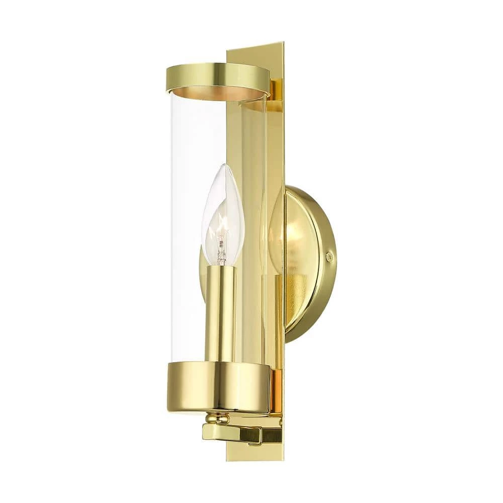 Castleton 1 Light Polished Brass ADA Wall Sconce by Livex Lighting 1 Castleton 1 Light Polished Brass ADA Wall Sconce by Livex Lighting