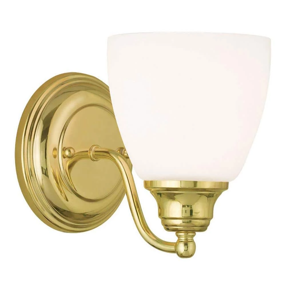 Somerville 1 Light Polished Brass Wall Sconce by Livex Lighting 1 Somerville 1 Light Polished Brass Wall Sconce by Livex Lighting