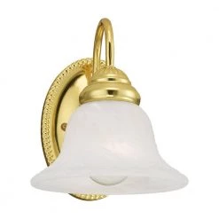 Edgemont 1 Light Polished Brass Bath Vanity by Livex Lighting -Livex Lighting shop polished brass livex lighting wall sconces 1531 02 44 1000