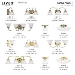 Edgemont 1 Light Polished Brass Bath Vanity by Livex Lighting -Livex Lighting shop polished brass livex lighting wall sconces 1531 02 d4 1000