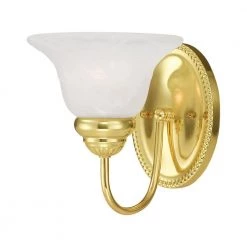 Edgemont 1 Light Polished Brass Bath Vanity by Livex Lighting -Livex Lighting shop polished brass livex lighting wall sconces 1531 02 fa 1000