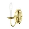 Home Basics 1-Light Polished Brass Wall Sconce by Livex Lighting