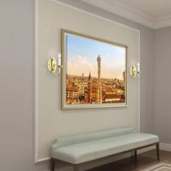 Home Basics 1-Light Polished Brass Wall Sconce by Livex Lighting -Livex Lighting shop polished brass livex lighting wall sconces 4151 02 76 1000