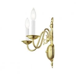Williamsburgh 2 Light Polished Brass Wall Sconce by Livex Lighting -Livex Lighting shop polished brass livex lighting wall sconces 5002 02 c3 1000