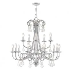 Daphne 15 Light Polished Chrome Foyer Chandelier by Livex Lighting