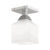 Aragon 1 Light Polished Chrome Semi Flush Mount by Livex Lighting