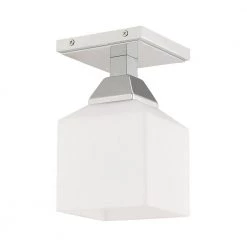 Aragon 1 Light Polished Chrome Semi Flush Mount by Livex Lighting -Livex Lighting shop polished chrome livex lighting flush mount lights 10280 05 c3 1000