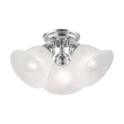 Essex 3 Light Polished Chrome Flush Mount by Livex Lighting -Livex Lighting shop polished chrome livex lighting flush mount lights 1358 05 4f 1000