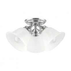 Essex 3 Light Polished Chrome Flush Mount by Livex Lighting -Livex Lighting shop polished chrome livex lighting flush mount lights 1358 05 c3 1000