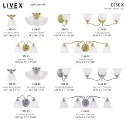 Essex 3 Light Polished Chrome Flush Mount by Livex Lighting -Livex Lighting shop polished chrome livex lighting flush mount lights 1358 05 d4 1000