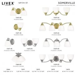Somerville 3 Light Polished Chrome Flush Mount by Livex Lighting -Livex Lighting shop polished chrome livex lighting flush mount lights 13664 05 d4 1000