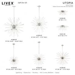 Utopia 4 Light Polished Chrome Semi Flush Mount by Livex Lighting -Livex Lighting shop polished chrome livex lighting flush mount lights 41250 05 d4 1000