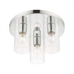 Zurich 3 Light Polished Chrome Flush Mount by Livex Lighting -Livex Lighting shop polished chrome livex lighting flush mount lights 45472 05 44 1000