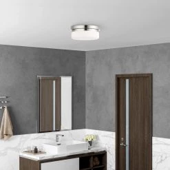 Stratus 2 Light Polished Chrome Flush Mount or Wall Mount by Livex Lighting -Livex Lighting shop polished chrome livex lighting flush mount lights 7391 05 1d 1000