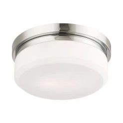 Stratus 2 Light Polished Chrome Flush Mount or Wall Mount by Livex Lighting -Livex Lighting shop polished chrome livex lighting flush mount lights 7391 05 1f 1000