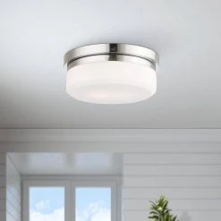 Stratus 2 Light Polished Chrome Flush Mount or Wall Mount by Livex Lighting -Livex Lighting shop polished chrome livex lighting flush mount lights 7391 05 a0 1000