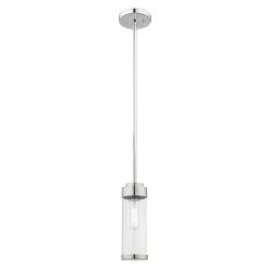 Hillcrest 1 Light Polished Chrome Mini Pendant by Livex Lighting -Livex Lighting shop polished chrome livex lighting pendant lights 40470 05 4f 1000