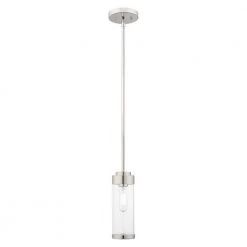 Hillcrest 1 Light Polished Chrome Mini Pendant by Livex Lighting