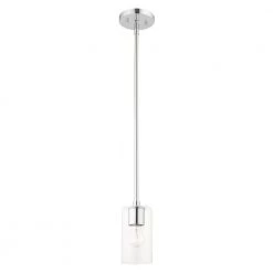 Zurich 1 Light Polished Chrome Pendant by Livex Lighting 14 Zurich 1 Light Polished Chrome Pendant by Livex Lighting -Livex Lighting shop polished chrome livex lighting pendant lights 45477 05 1f 1000