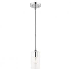 Zurich 1 Light Polished Chrome Pendant by Livex Lighting 13 Zurich 1 Light Polished Chrome Pendant by Livex Lighting -Livex Lighting shop polished chrome livex lighting pendant lights 45477 05 4f 1000