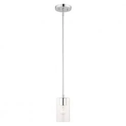 Zurich 1 Light Polished Chrome Pendant by Livex Lighting