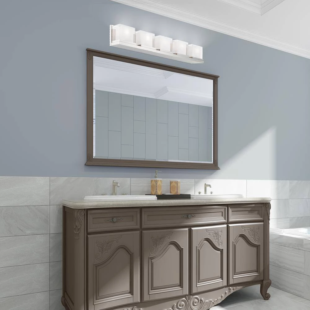 Duval 5 Light Polished Chrome Bath Vanity by Livex Lighting 5 Duval 5 Light Polished Chrome Bath Vanity by Livex Lighting - Image 5