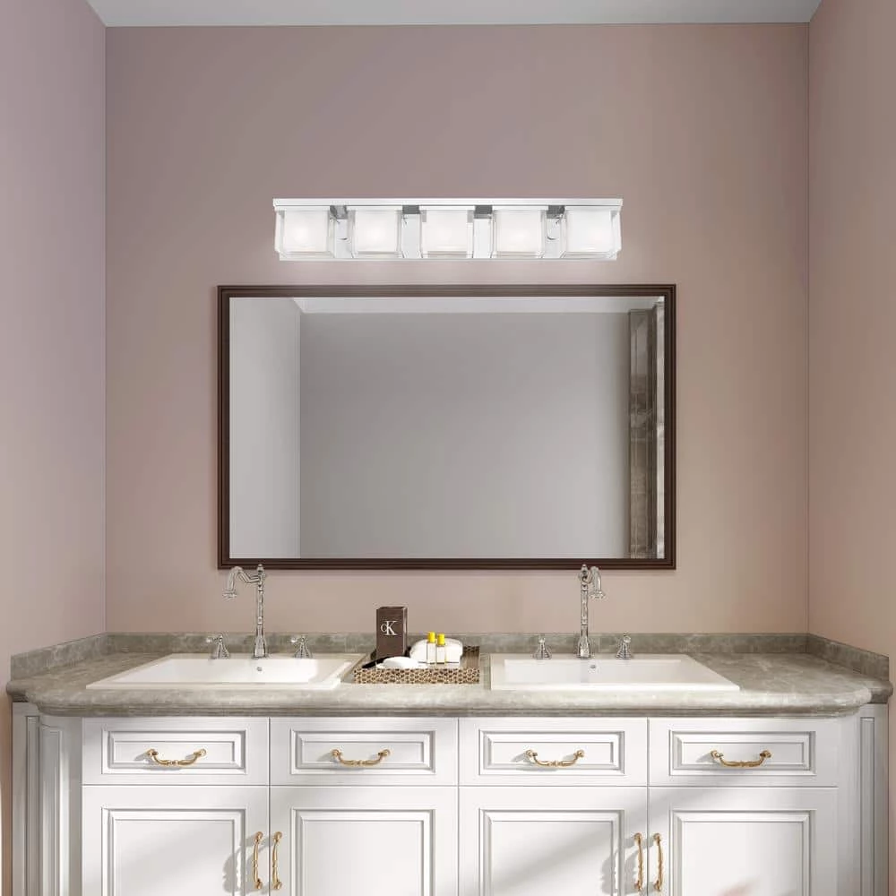 Duval 5 Light Polished Chrome Bath Vanity by Livex Lighting 3 Duval 5 Light Polished Chrome Bath Vanity by Livex Lighting - Image 3