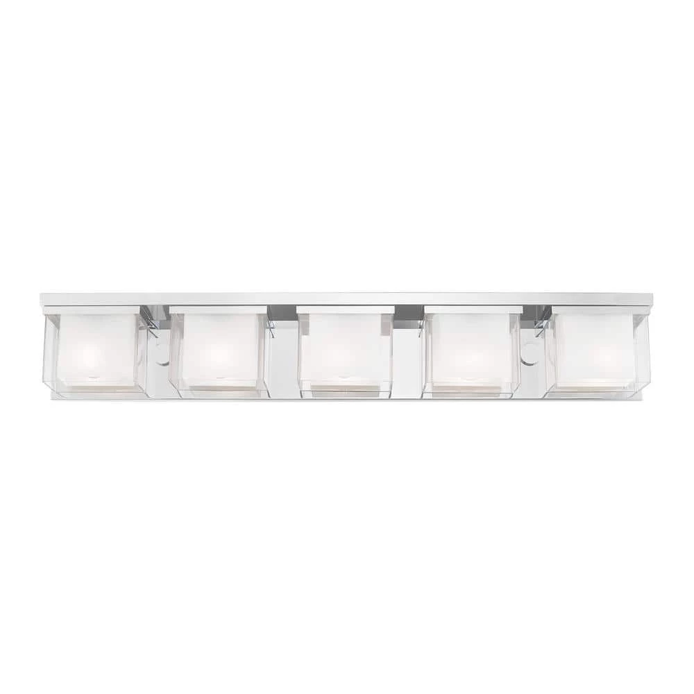 Duval 5 Light Polished Chrome Bath Vanity by Livex Lighting 9 Duval 5 Light Polished Chrome Bath Vanity by Livex Lighting - Image 9