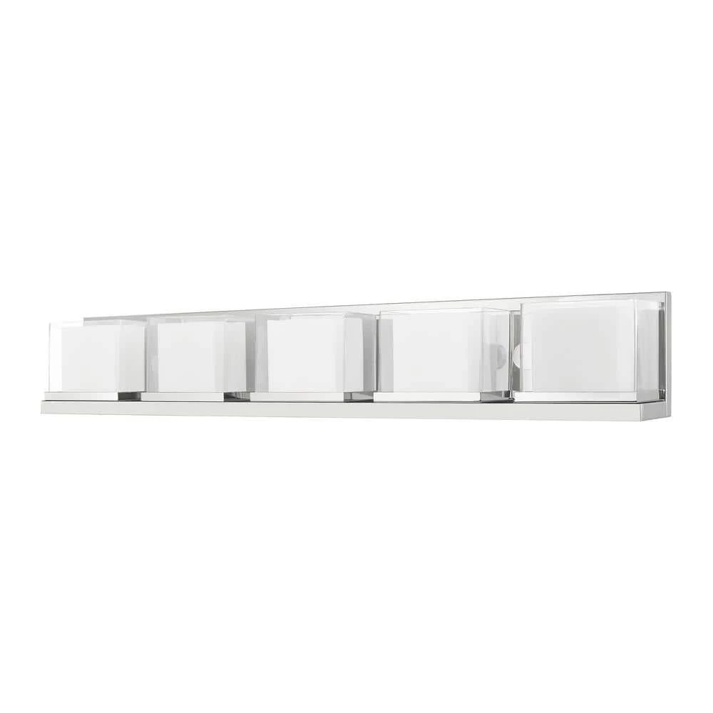 Duval 5 Light Polished Chrome Bath Vanity by Livex Lighting 8 Duval 5 Light Polished Chrome Bath Vanity by Livex Lighting - Image 8