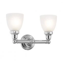 Classic 2 Light Polished Chrome Bath Vanity Light by Livex Lighting 18 Classic 2 Light Polished Chrome Bath Vanity Light by Livex Lighting -Livex Lighting shop polished chrome livex lighting vanity lighting 1022 05 1f 1000