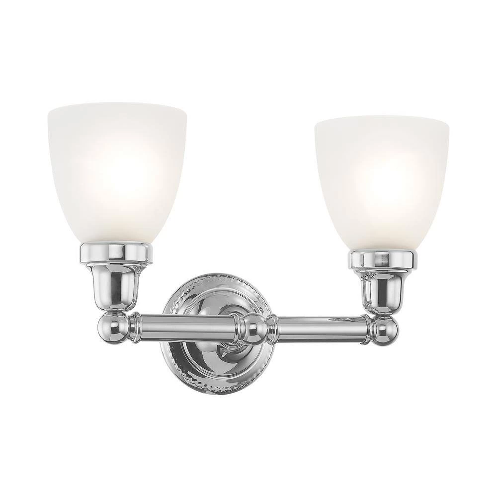 Classic 2 Light Polished Chrome Bath Vanity Light by Livex Lighting 8 Classic 2 Light Polished Chrome Bath Vanity Light by Livex Lighting - Image 8