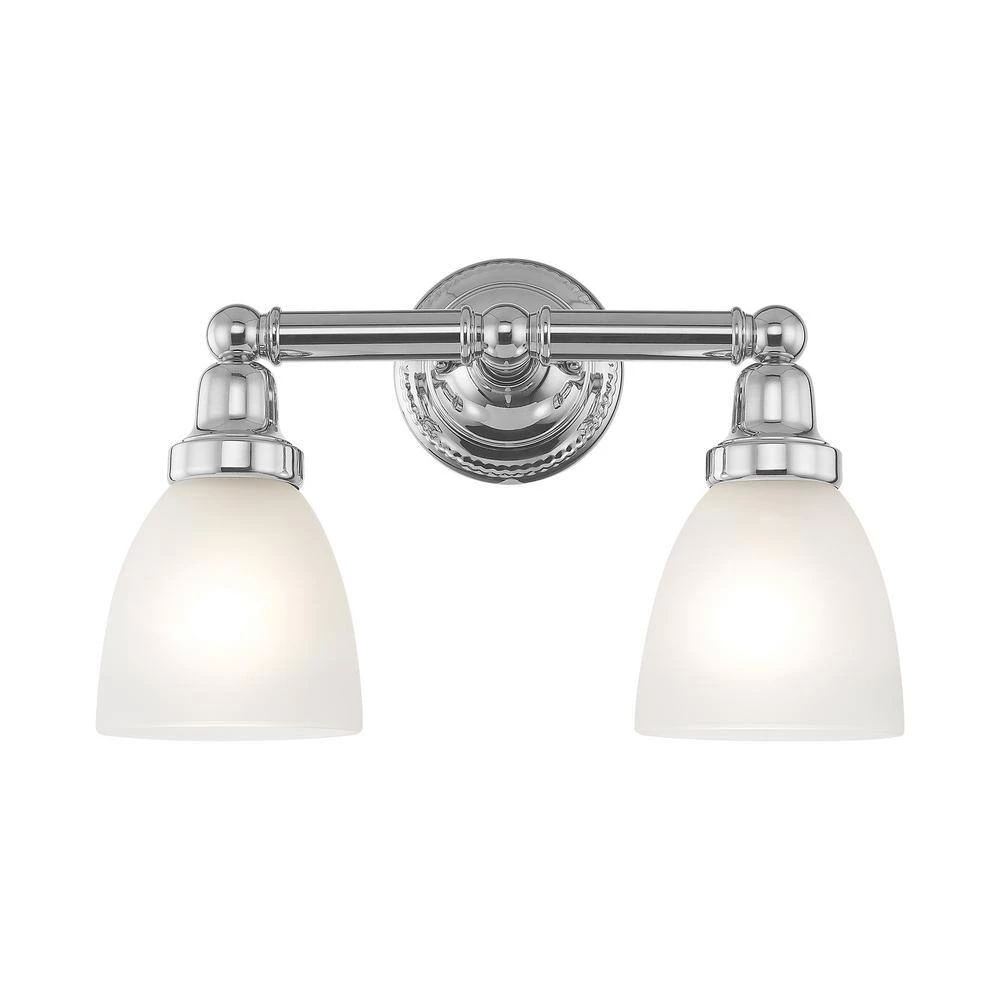 Classic 2 Light Polished Chrome Bath Vanity Light by Livex Lighting 7 Classic 2 Light Polished Chrome Bath Vanity Light by Livex Lighting - Image 7