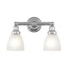 Classic 2 Light Polished Chrome Bath Vanity Light by Livex Lighting