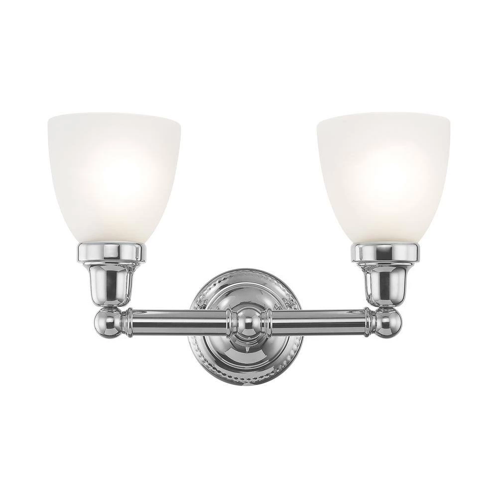 Classic 2 Light Polished Chrome Bath Vanity Light by Livex Lighting 11 Classic 2 Light Polished Chrome Bath Vanity Light by Livex Lighting - Image 11