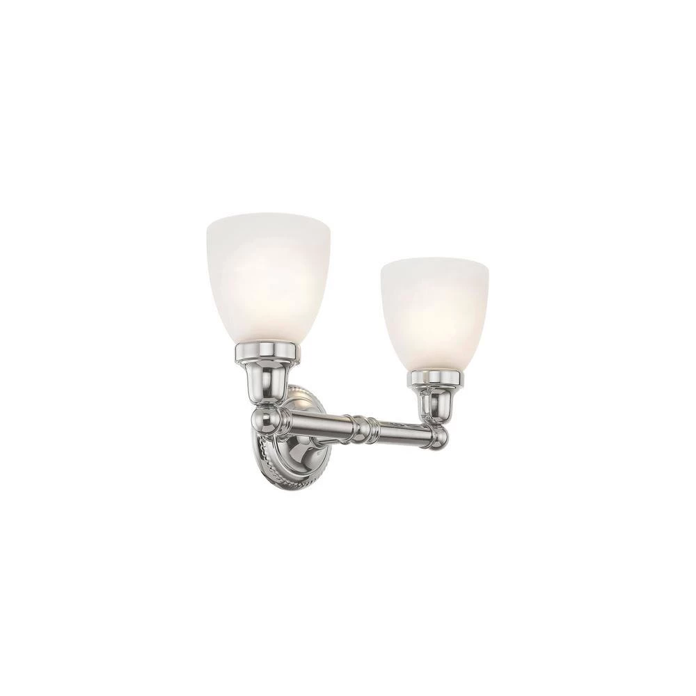 Classic 2 Light Polished Chrome Bath Vanity Light by Livex Lighting 5 Classic 2 Light Polished Chrome Bath Vanity Light by Livex Lighting - Image 5