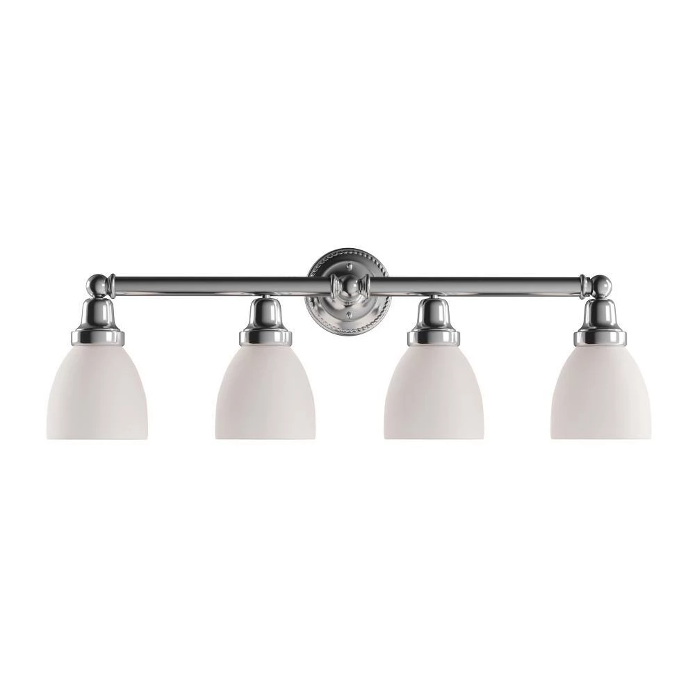Classic 4 Light Polished Chrome Bath Vanity Light by Livex Lighting 4 Classic 4 Light Polished Chrome Bath Vanity Light by Livex Lighting - Image 4