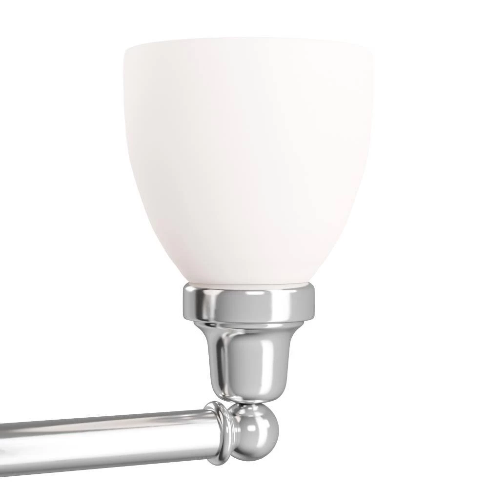 Classic 4 Light Polished Chrome Bath Vanity Light by Livex Lighting 2 Classic 4 Light Polished Chrome Bath Vanity Light by Livex Lighting - Image 2