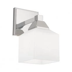 Aragon 1 Light Polished Chrome Wall Sconce by Livex Lighting -Livex Lighting shop polished chrome livex lighting vanity lighting 10281 05 1f 1000
