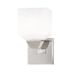 Aragon 1 Light Polished Chrome Wall Sconce by Livex Lighting -Livex Lighting shop polished chrome livex lighting vanity lighting 10281 05 4f 1000