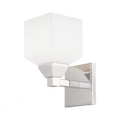 Aragon 1 Light Polished Chrome Wall Sconce by Livex Lighting -Livex Lighting shop polished chrome livex lighting vanity lighting 10281 05 76 1000