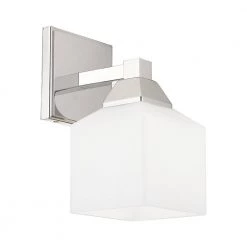 Aragon 1 Light Polished Chrome Wall Sconce by Livex Lighting -Livex Lighting shop polished chrome livex lighting vanity lighting 10281 05 fa 1000