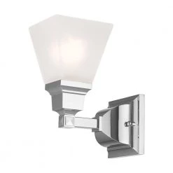 Mission 1 Light Polished Chrome Wall Sconce by Livex Lighting -Livex Lighting shop polished chrome livex lighting vanity lighting 1031 05 1f 1000