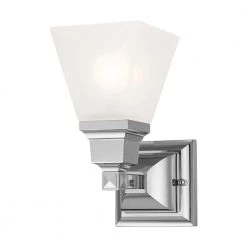Mission 1 Light Polished Chrome Wall Sconce by Livex Lighting