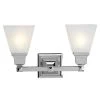 Mission 2 Light Polished Chrome Bath Vanity Light by Livex Lighting