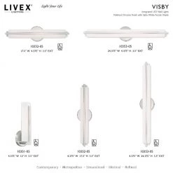 Visby LED Polished Chrome ADA Bath Vanity Light Bar by Livex Lighting -Livex Lighting shop polished chrome livex lighting vanity lighting 10352 05 d4 1000