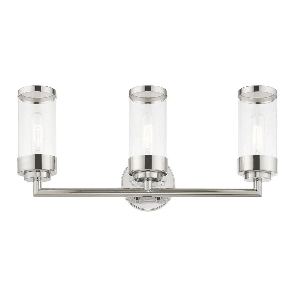 Hillcrest 3 Light Polished Chrome Bath Vanity by Livex Lighting 6 Hillcrest 3 Light Polished Chrome Bath Vanity by Livex Lighting - Image 6
