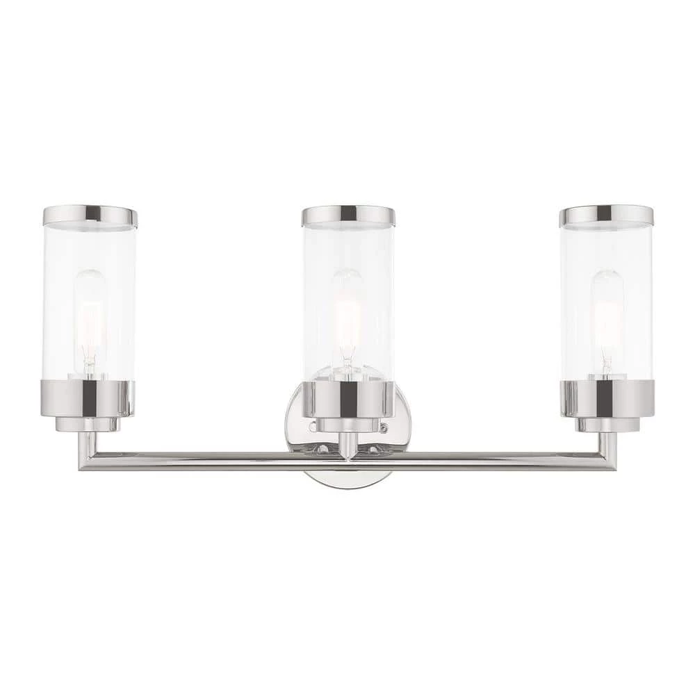 Hillcrest 3 Light Polished Chrome Bath Vanity by Livex Lighting 1 Hillcrest 3 Light Polished Chrome Bath Vanity by Livex Lighting