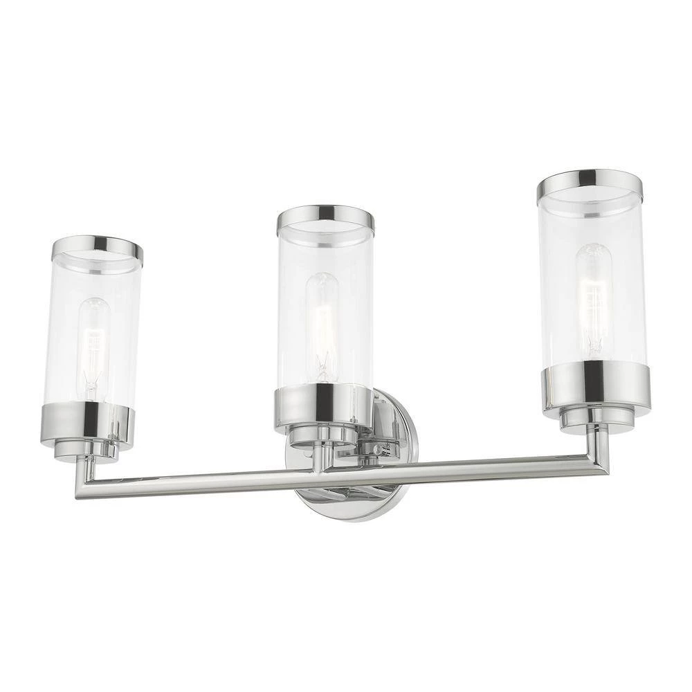 Hillcrest 3 Light Polished Chrome Bath Vanity by Livex Lighting 8 Hillcrest 3 Light Polished Chrome Bath Vanity by Livex Lighting - Image 8