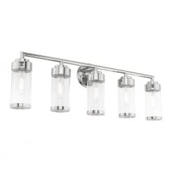 Hillcrest 5 Light Polished Chrome Bath Vanity by Livex Lighting -Livex Lighting shop polished chrome livex lighting vanity lighting 10365 05 44 1000